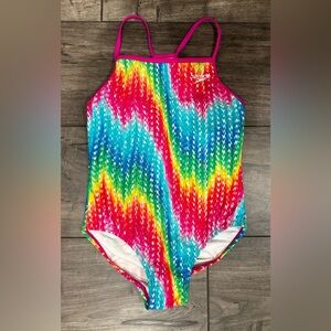 Speedo Kids Vibrant Zigzag One Piece